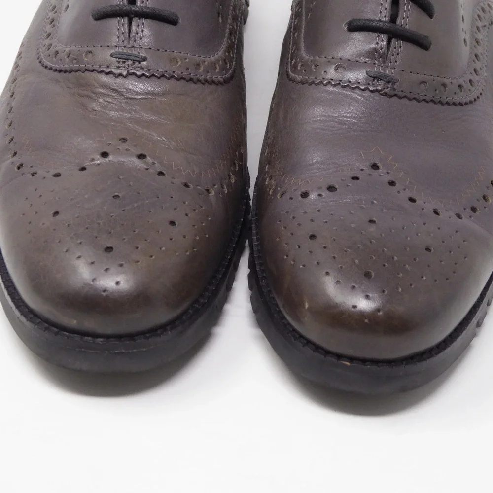 Cole Haan Mens Zerogrand Laser Wingtip Oxford Pavement Brown Leather 12M